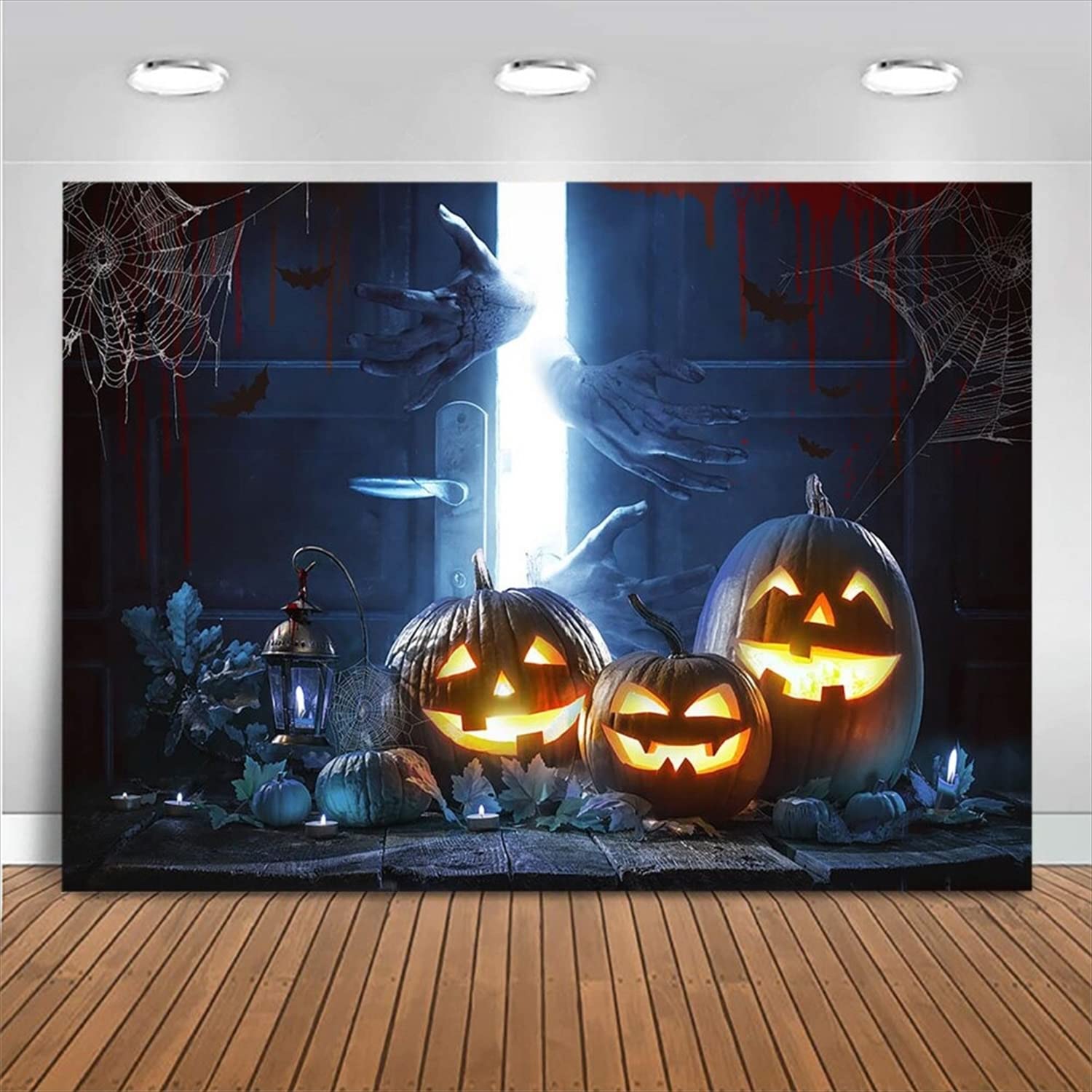 Amazon | バック紙 背景紙 パンプキン かぼちゃ ハロウィン ドア と